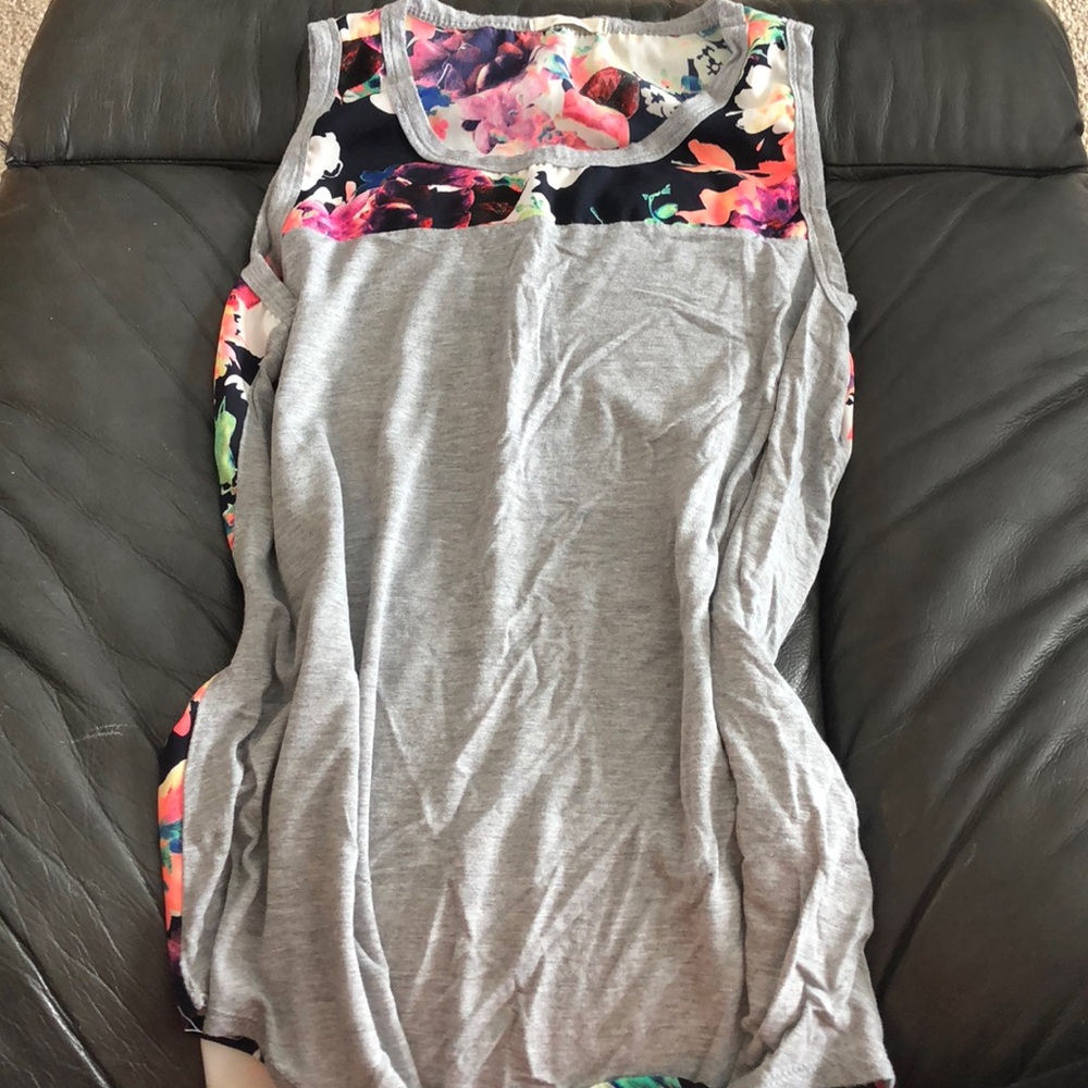 Floral back tank top
